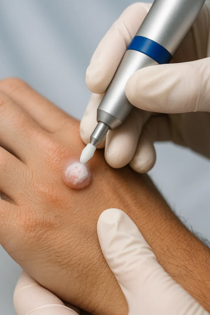 example of wart removal Daventry using cryopen