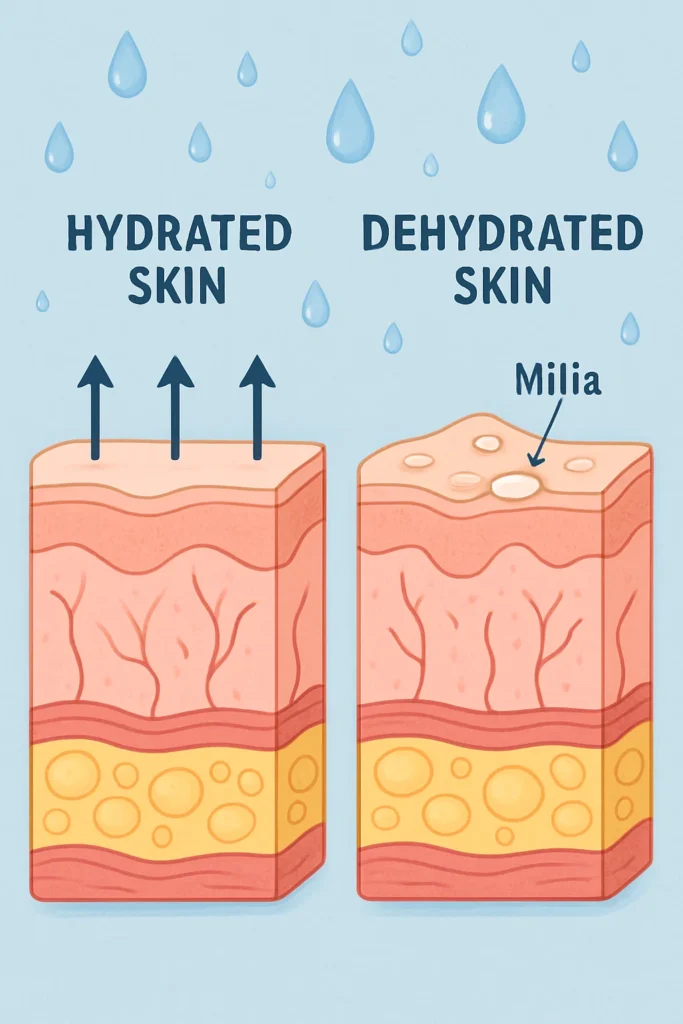 The importance of hydration and milia production Daventry